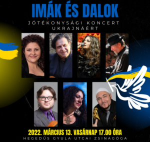 Jótékonysági koncert Ukrajnáért és minden szenvedőért