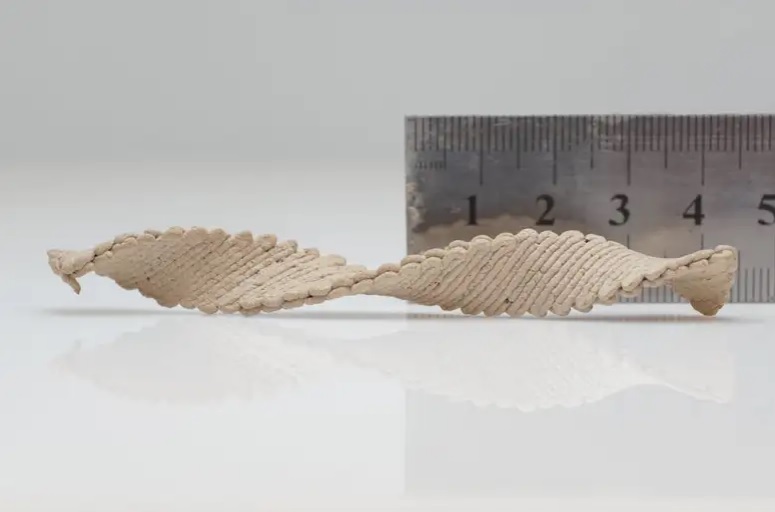 Száradás közben bútordarabbá alakul egy 3D-nyomtatással előállított faanyag