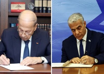 Izrael és Libanon aláírta a tengeri határukat rögzítő egyezményt