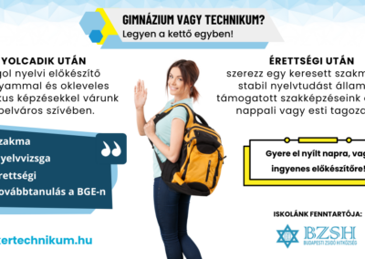 Nyílt nap és felvételi a BZSH Külkereskedelmi Technikumban