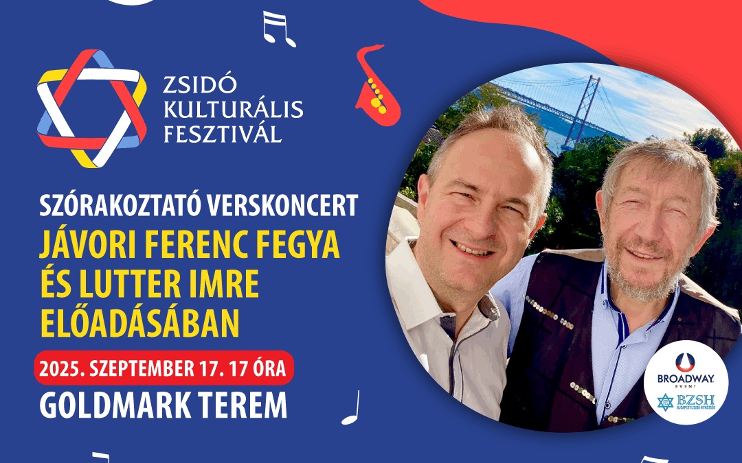 ZSKF: Szórakoztató verskoncert Jávori Ferenc Fegya és Lutter Imre előadásában a Goldmark teremben