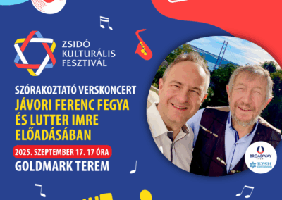 ZSKF: Szórakoztató verskoncert Jávori Ferenc Fegya és Lutter Imre előadásában a Goldmark teremben