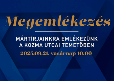 Szeptember 21-én mártírjainkra emlékezünk a Kozma utcai temetőben