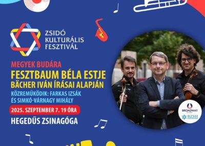 Megyek Budára – Fesztbaum Béla estje a Zsidó Kulturális Fesztiválon