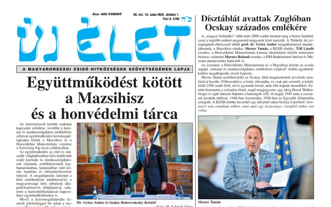 Megjelent az Új Élet legfrissebb száma