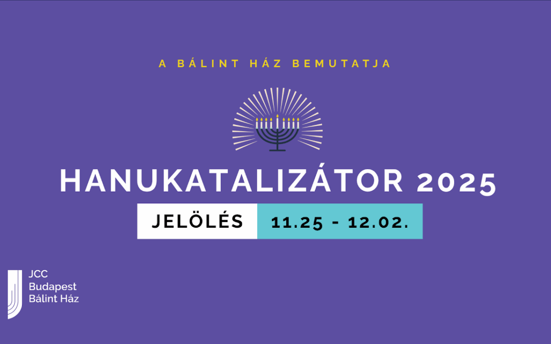 Hamarosan ismét lehet jelölni az idei Hanukatalizátor-díjra
