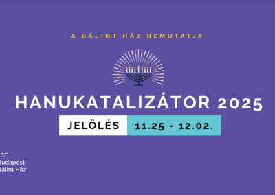 Hamarosan ismét lehet jelölni az idei Hanukatalizátor-díjra