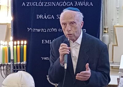 A polgármester és a BZSH elnök jelenlétében gyújtották meg az utolsó hanukagyertyákat Zuglóban