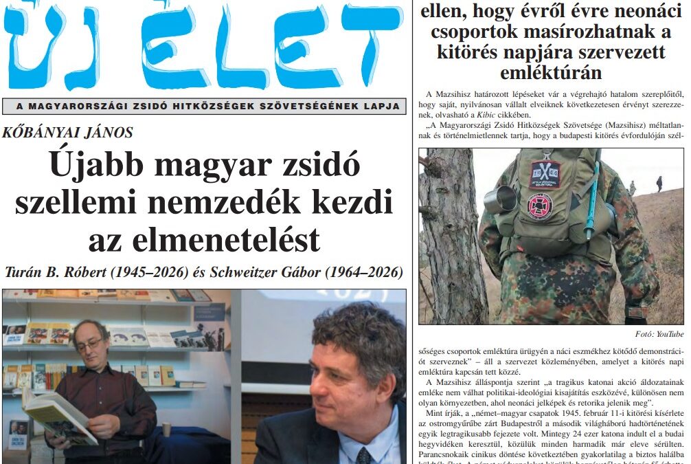 Megjelent az Új Élet legfrissebb száma