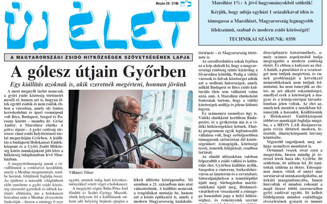 Megjelent az Új Élet legfrissebb száma