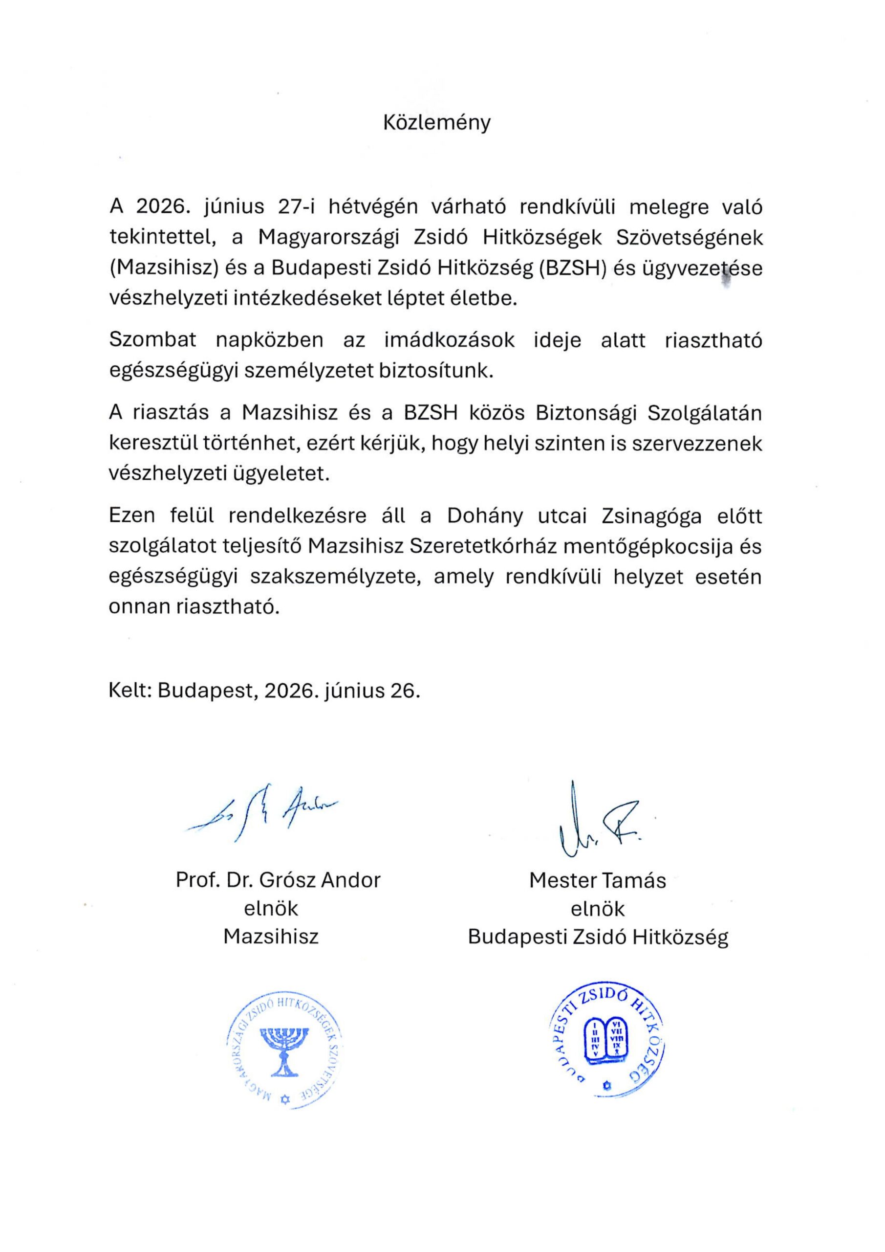 Közlemény